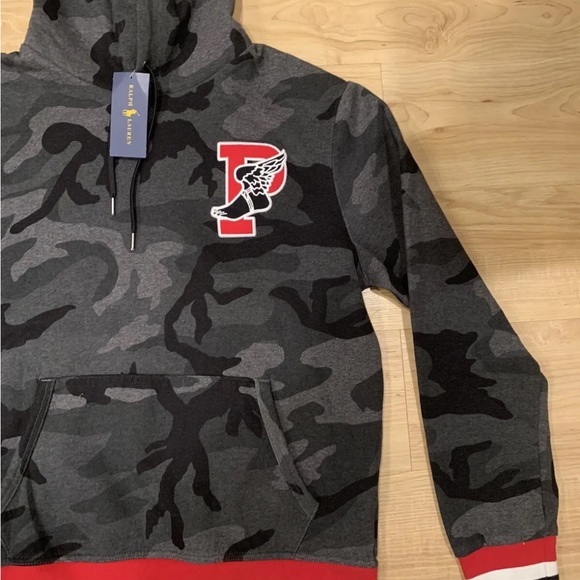 Polo Ralph Lauren Men’s P-Wing Stadium Camo Black Pullover Hoodie NWT Medium - Picture 4 of 5
